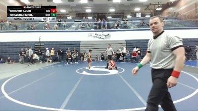 67 lbs Cons. Round 1 - Sebastian Mejia, Idaho Gold Wrestling Club vs Dorothy Ludin, Spartan Mat Club