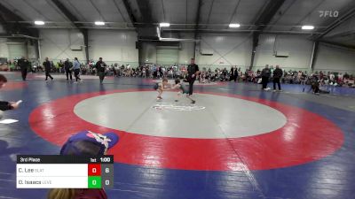 55 lbs 3rd Place - Cohen Lee, Slate Wrestling Academy vs Orion Isaacs, Level Up Wrestling Center - (B)