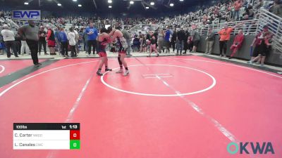 100 lbs Round Of 16 - Clinton Carter, Wagoner Takedown Club vs Luke Canales, Claremore Wrestling Club