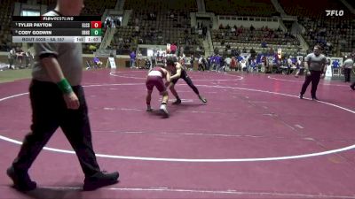 5A 157 lbs Quarterfinal - Tyler Payton, Elmore County School vs Cody Godwin, Elberta HS