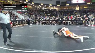 120 lbs Quarterfinal - Sebastian Brooks, Winterset vs Colten Roling, West Delaware, Manchester