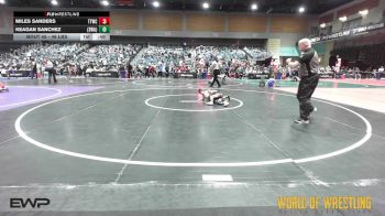 46 lbs Quarterfinal - Miles Sanders, Team Tulsa Wrestling Club vs Keagan Sanchez, Sanderson Wrestling Academy