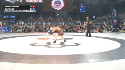 95 lbs Champ. Rd Of 16 - Kadence Juarez, Texas vs Ella Paris, Maine