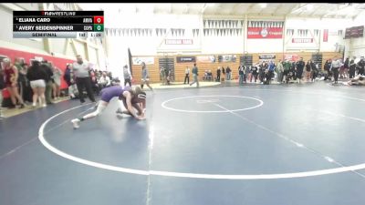 100 lbs Semifinal - Avery Seidenspinner, College Park vs Eliana Caro, Amador Valley