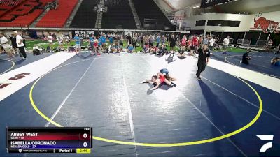 110 lbs Placement (16 Team) - Abbey West, Utah vs ISABELLA CORONADO, Nevada GOLD