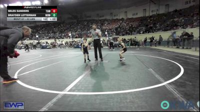 43 lbs Quarterfinal - Miles Sanders, Team Tulsa Wrestling Club vs Brayden Letterman, Norman Grappling Club