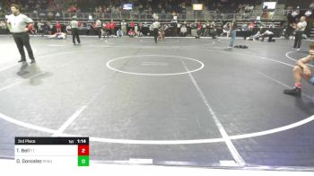 138 lbs 3rd Place - Trenton Bell, Ft. Gibson Takedown Club vs Daniel Gonzalez, Rogue Warrior Wrestling