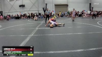 144 lbs Round 6 (8 Team) - Anthony Caponegro, Strive Wrestling vs Jordan Mills, Kraken Red