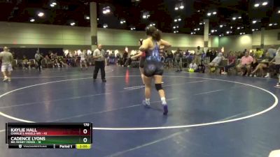 170 lbs Round 2 (6 Team) - Cadence Lyons, Big Money Movin vs Kaylie Hall, Charlie`s Angels-WV