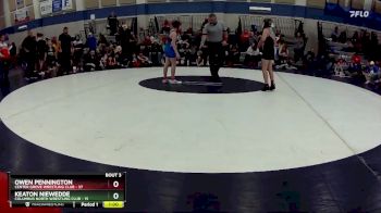 98 lbs Round 3 (3 Team) - Keaton Niewedde, Columbus North Wrestling Club vs Owen Pennington, Center Grove Wrestling Club