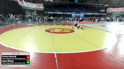 88 lbs Semis - Preston Beckett, Team Aggression Wrestling Club vs Jaxon Wargo, Team Aggression Wrestling Club