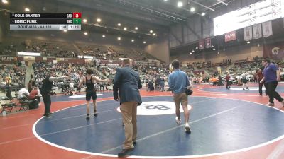 4A 132 lbs 1st Place Match - Edric Funk, DOVER HIGH SCHOOL vs Cole Baxter, CAC
