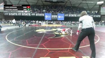 Boys 3A 126 lbs Cons. Round 5 - Calister Crosby, University vs Aven Andersen, Stanwood