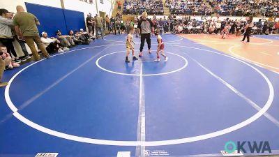 40 lbs Consi Of 8 #2 - Chevvii Ross, Battlefield Wrestling Club vs Brady Cowett, Warner Eagles Youth Wrestling