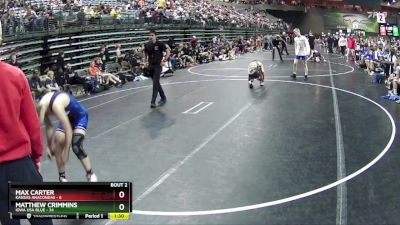 117 lbs Quarterfinals (8 Team) - Matthew Crimmins, Iowa USA Blue vs Max Carter, Kansas Anacondas