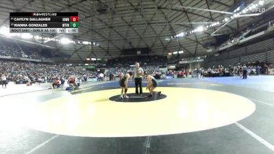 Girls 3A 140 lbs Cons. Round 2 - Caitlyn Gallagher, Edmonds-Woodway (Girls) vs Rianna Gonzales, Mount Vernon (Girls)
