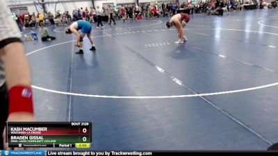 Silver 174 lbs Cons. Round 1 - Braden Gissal, Iowa Lakes Community College vs Kash Macumber, Wisconsin-La Crosse