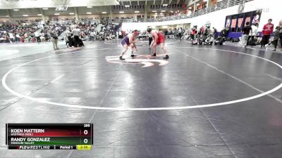 285 lbs Cons. Round 6 - Randy Gonzalez, Missouri Valley vs Koen Mattern, Hastings (Neb.)