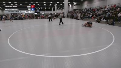 120 lbs Champ. Rd Of 32 - Winter West, Mat Demon Wrestling Club vs Aviana Caceres, Spartan Mat Club