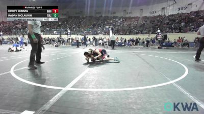 83 lbs Quarterfinal - Henry Hibdon, Barnsdall Youth Wrestling vs Kadan Mclaurin, Tulsa North Mabee Stampede