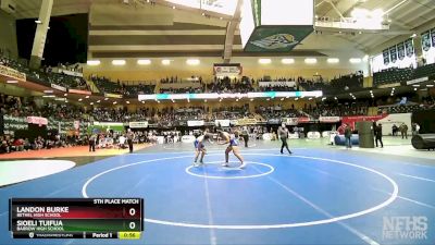 215 lbs 5th Place Match - Sioeli Tuifua, Barrow High School vs Landon Burke, Bethel High School