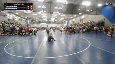 80 lbs Quarterfinal - Kyson Oldroyd, Sanderson Wrestling Academy vs Kyler Haslem, Uintah Wrestling