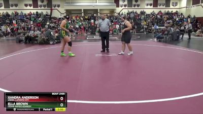 235 lbs Quarterfinal - Xandra Anderson, Union, LaPorte City vs Ella Brown, Cedar Rapids Kennedy