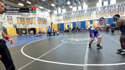 285 Blue 1st Place Match - Rocco Paolina, Fletcher Senior vs Joseph Green, Camden