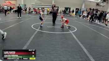 50 lbs Quarterfinal - Colton Kirwan, Kent County Junior Wrestling vs Luke Martin, Fort Hill Mat Club