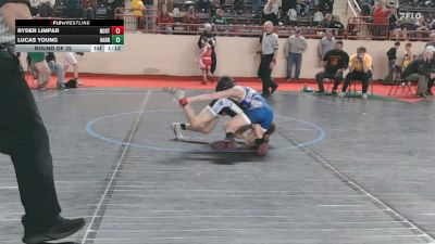 75_B lbs Round Of 32 - Ryder Limpar, Northampton vs Lucas Young, Harbor Creek