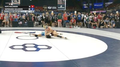 100 lbs Cons. Rd Of 32 - Kate Hollinger, Pennsylvania vs Esperanza Gallegos, New Mexico