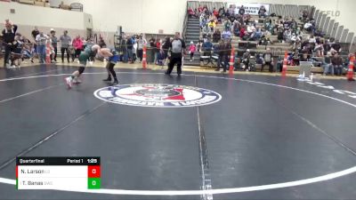 125 lbs Quarterfinal - Tommy Banas, Demolition Wrestling Club vs Nicolas Larson, Le Sueur-Henderson