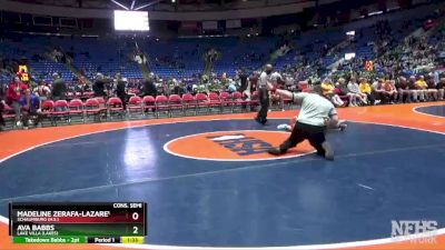 125 lbs Cons. Semi - Madeline Zerafa-Lazarevic, Schaumburg (H.S.) vs Ava Babbs, Lake Villa (Lakes)