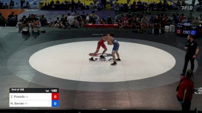 144 lbs Rnd Of 128 - Zachary Posada, CA vs Nathan Barber, NY