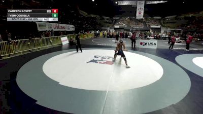 165 lbs Cons. Rd Of 16 - Cameron Lovett, Beat The Streets - Los Angeles vs Tysin Costella