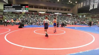 67 lbs Quarterfinal - Ace Talley, Little Rock Wrestling Club vs Ellie Freeman, Mountain Home Flyers Youth Wrestling Club