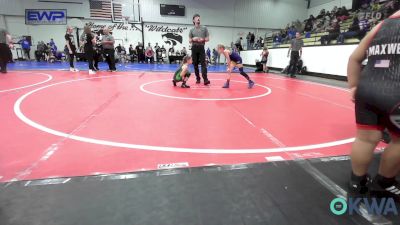 58-62 lbs Rr Rnd 4 - Lilah Snyder, Team Tulsa Wrestling Club vs Isabella Mannon, Gore Pirates Youth Wrestling