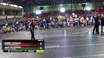 32-38 lbs Quarterfinal - Ashtyn Dostal, Howells-Dodge vs Avery Cooklin, Syracuse Mat Club