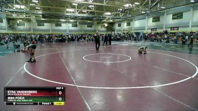 100 lbs 2nd Place Match - Irini Pokia, Cobbler Kids Wrestling vs Kyra Vandenberg, Belle Fourche Broncs