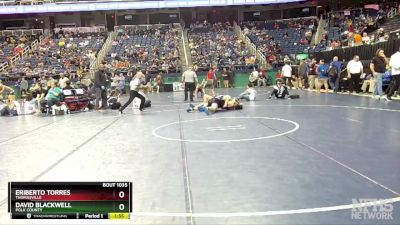 1A 157 lbs Quarterfinal - Eriberto Torres, Thomasville vs David Blackwell, Polk County