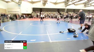 107-H2 lbs Semifinal - Dominick Lezark, CJA vs Kenny Olsen, Collingswood