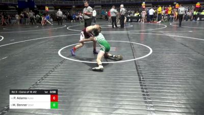 70 lbs Rd 3 - Consi Of 16 #2 - Peter Adams, Punxsutawney vs Michael Benner, Central Dauphin