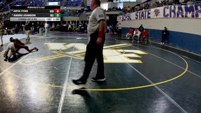 120 lbs Consi Of 8 #2 - Arya Vyas, High Point Academy vs Andru Johnson, Military Magnet