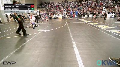 58 lbs Consi Of 4 - Weston Pulliam, Team Tulsa Wrestling Club vs Hayden Gregory, Tulsa Blue T Panthers