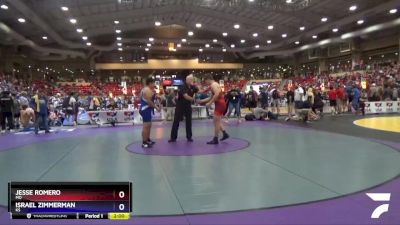 195 lbs Quarterfinal - Jesse Romero, MO vs Israel Zimmerman, KS