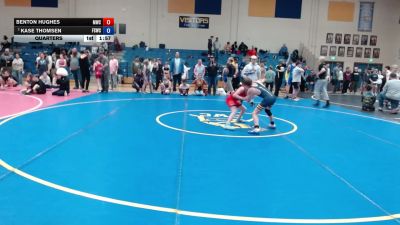 75-80 lbs Quarters - Benton Hughes, Middleton Wrestling Club vs Kase Thomsen, Fighting Squirrels Wrestling Club