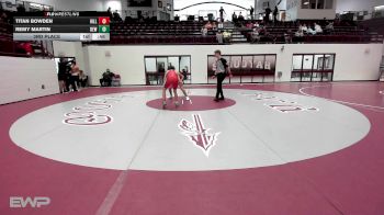 132 lbs 3rd Place - Titan Bowden, Hilldale vs Remy Martin, Dewar High School