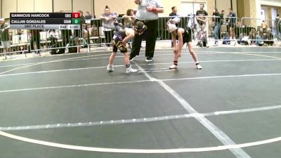 54 lbs 3rd Place - Gannicus Hancock, Chickens Wrestling vs Callan Gonzales, Champions WC