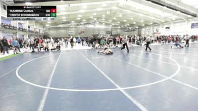 132 lbs Cons. Quarters - Trevor Christenson, Basehor-Linwood High School Wrestling vs Maximus Quiroz, Region Wrestling Academy