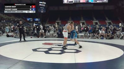 215 lbs Cons. Quarters - Carter Eddy, Iowa vs Rodney Sabin, Utah